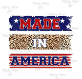 Made in America leopard - Sublimation Transfer