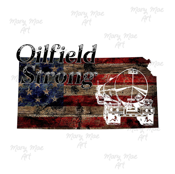 Kansas Oilfield Strong Tanker Truck, Sublimation png file/Digital Download