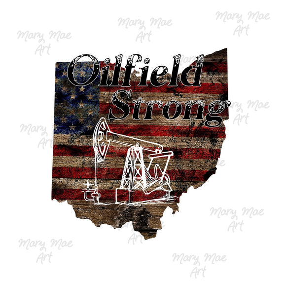 Ohio Oilfield Strong Pumpjack, Sublimation png file/Digital Download