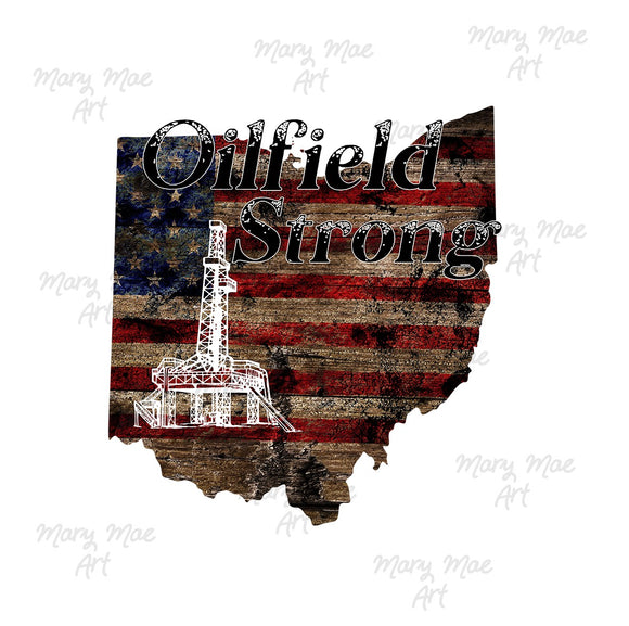 Ohio Oilfield Strong Drilling Rig, Sublimation png file/Digital Download