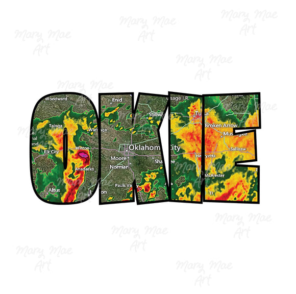 OKIE Oklahoma Weather Radar - Sublimation Transfer