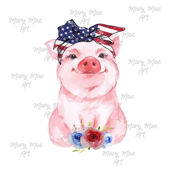 4th of July Pig - Sublimation or HTV Transfer