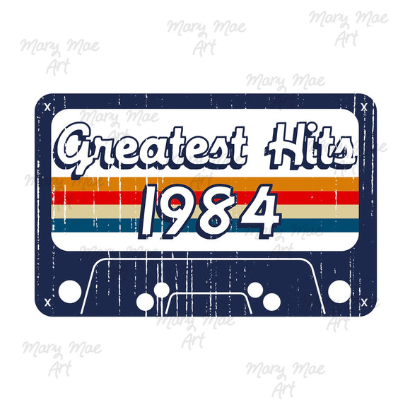 Greatest Hits 1984 - Sublimation or HTV Transfer