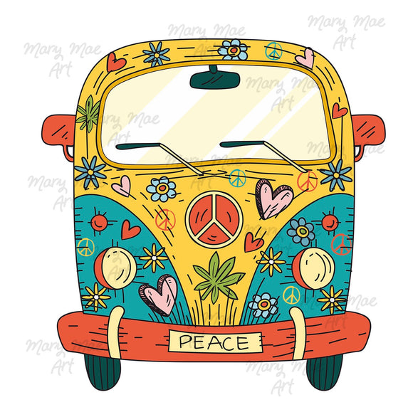 Hippie VW Van - Sublimation Transfer