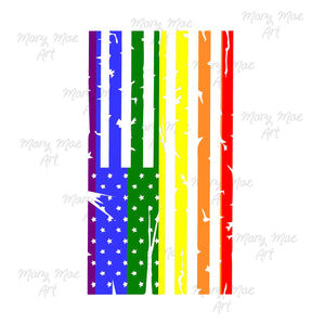 Pride USA Flag - Sublimation or HTV Transfer
