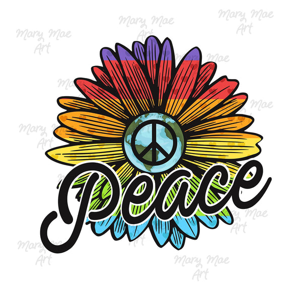 Peace Pride Flower - Sublimation or HTV Transfer