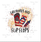 Fireworks and Flip Flops - Sublimation Transfer