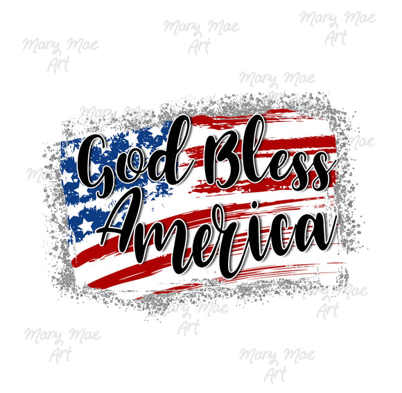 God Bless America - Sublimation Transfer