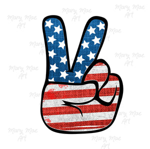 Peace 4th of July - Sublimation or HTV Transfer