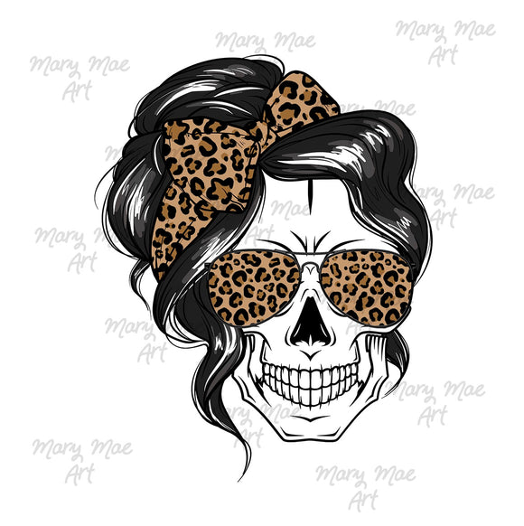 Sugar Skull Leopard Glasses - Sublimation Transfer
