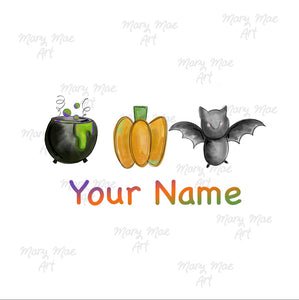 Personalized Halloween Trio - Sublimation Transfer