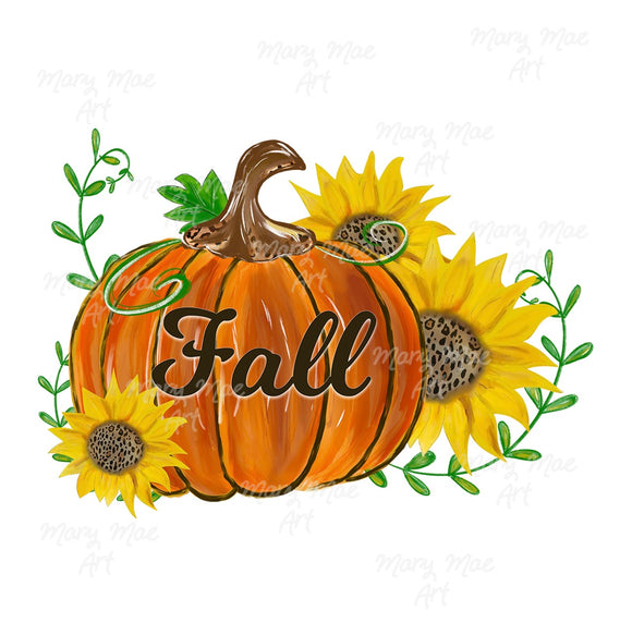 Fall pumpkin sunflowers - Sublimation Transfer