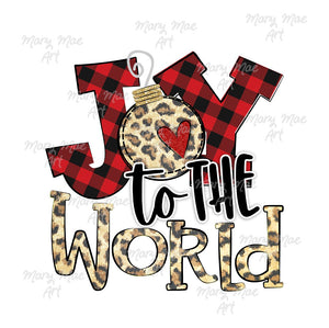 Joy to the World Plaid- Sublimation or HTV Transfer