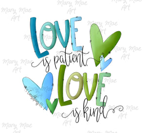 Love is Patient Love is Kind Sublimation Transfer