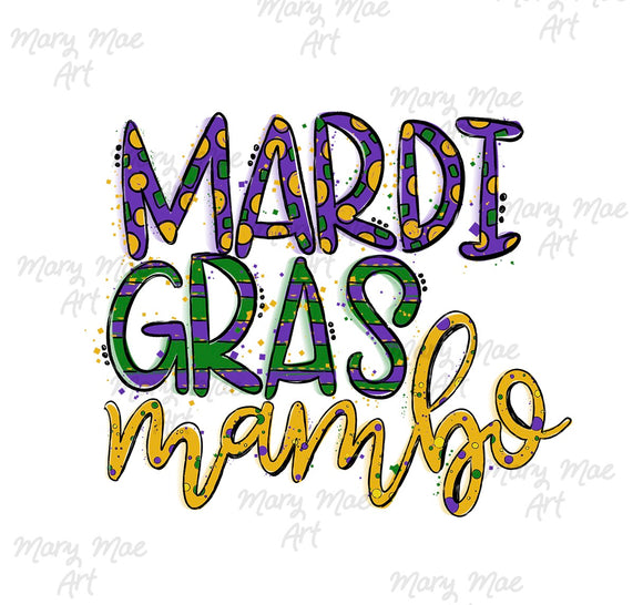 Mardi Gras Mambo, Sublimation Transfer