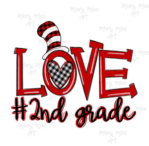 Love 2nd Grade - Sublimation Transfer