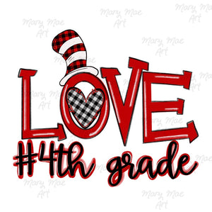 Love 4th Grade - Sublimation Transfer