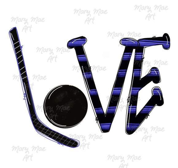 Love Hockey png file/Digital Download