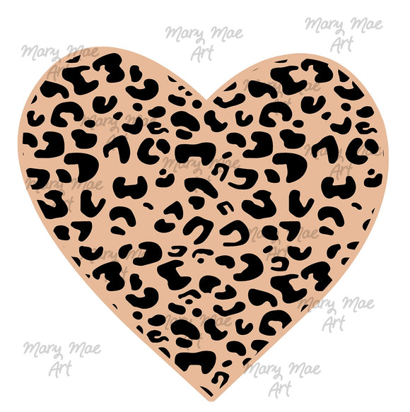 Leopard Heart - Sublimation png file/Digital Download