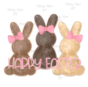 Happy Easter Bunnies girls - Sublimation Transfer