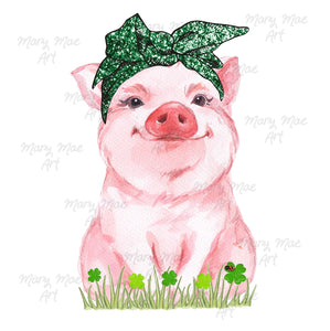 St. Patrick's Day Pig  - Sublimation png file/Digital Download