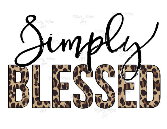 Simply Blessed Leopard - Sublimation Transfer