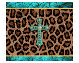 Cheetah Cross, TUMBLER, 20 oz. Skinny Straight, Sublimation Transfer