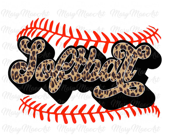Softball Leopard Laces, Sublimation Transfer