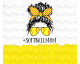 Softball Mom, TUMBLER, 20 oz. Skinny Straight, Sublimation Transfer