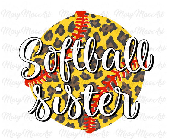 Softball Sister, Sublimation Transfer