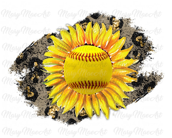 Softball, Sunflower, Sublimation Transfer