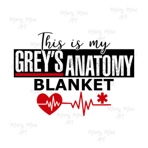 Grey's Anatomy Blanket Sublimation Transfer