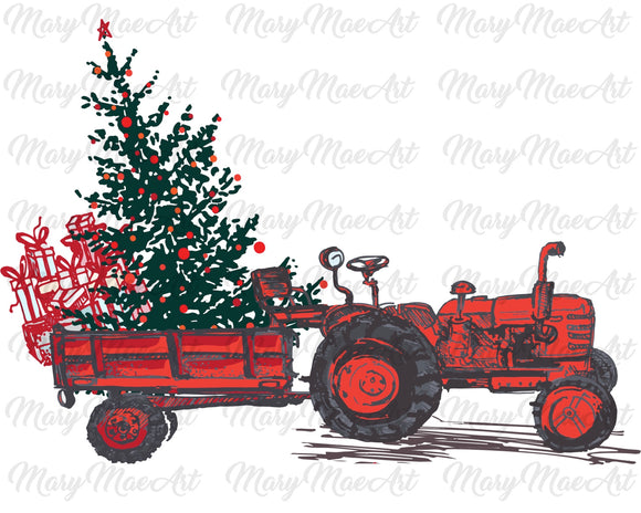 Tractor Christmas tree - Sublimation Transfer