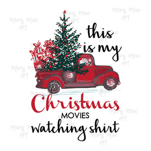 Christmas Movie Red Truck Sublimation Transfer