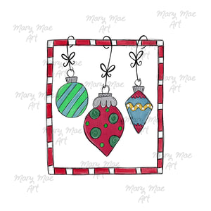 Christmas Ornaments Sublimation Transfer