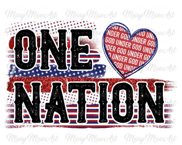 One Nation Under God - Sublimation Transfer