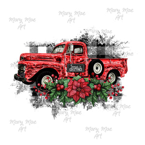 Christmas Truck Sublimation Transfer