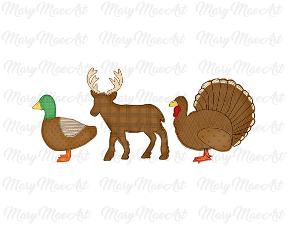 Turkey deer duck- Sublimation Transfer