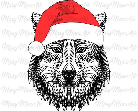 Wolf Santa -Sublimation Transfer