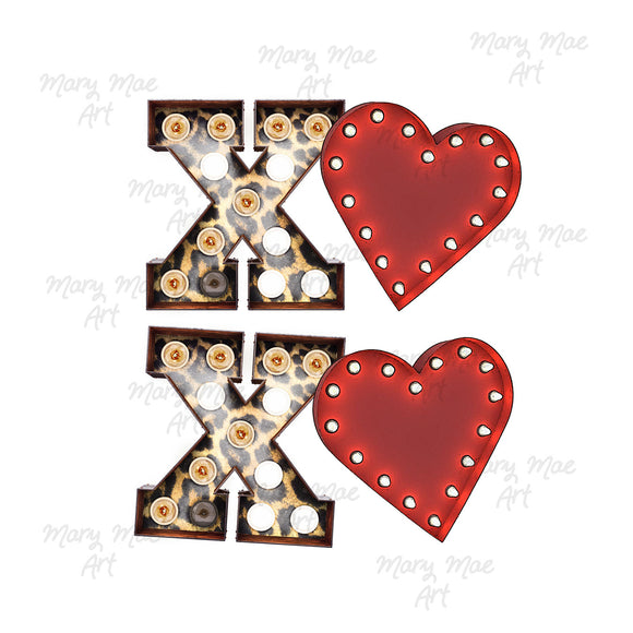XOXO Marquee - Sublimation Transfer