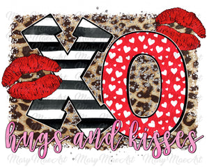 XO Hugs and Kisses - Sublimation Transfer