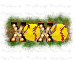 Xoxo Softball, Sublimation Transfer