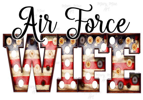 Air Force Wife - Sublimation Transfer