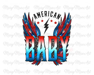 American Baby, Wings - Sublimation Transfer
