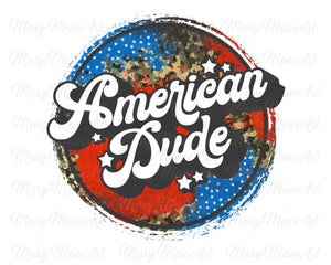 American Dude Grunge Circle Camo - Sublimation Transfer