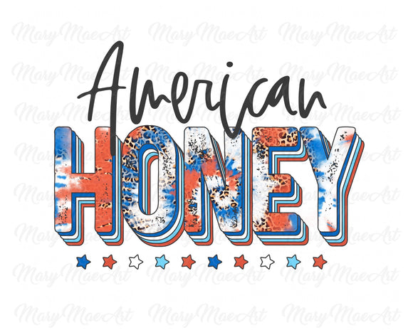 American Honey Tie Dye Leopard - Sublimation Transfer