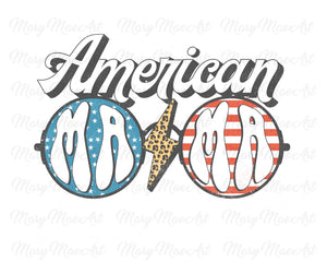 American Mama Groovy Sunglasses - Sublimation Transfer