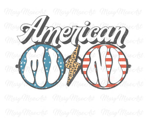 American Mini Groovy Sunglasses - Sublimation Transfer