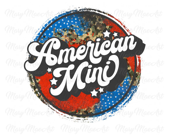 American Mini Grunge Circle Camo - Sublimation Transfer