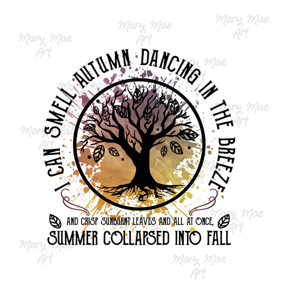 Autumn Dancing in the Breeze Sublimation Transfer